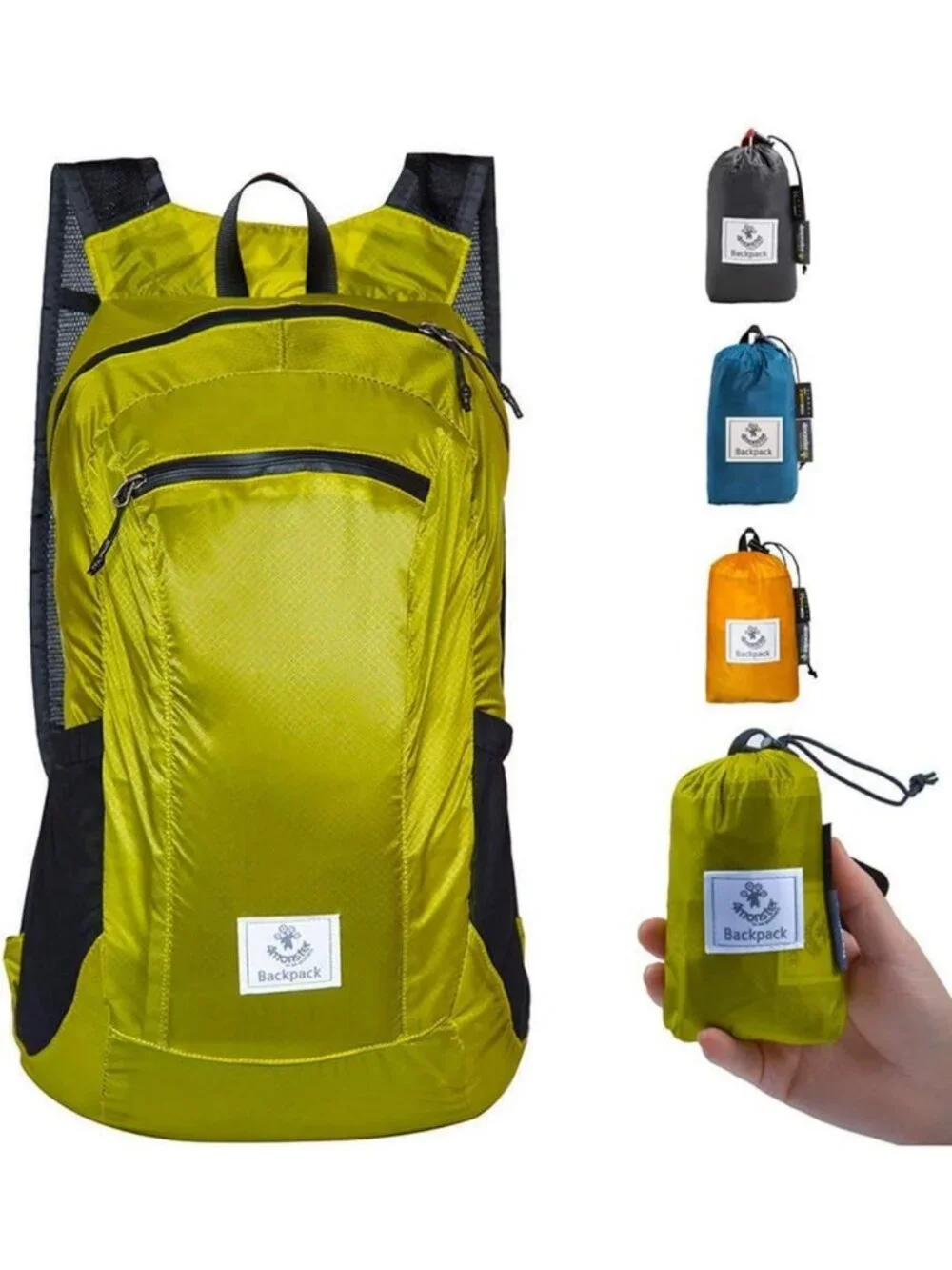Lightweight Water-Resistant Hiking Daypack Backpack for Travel, Camping